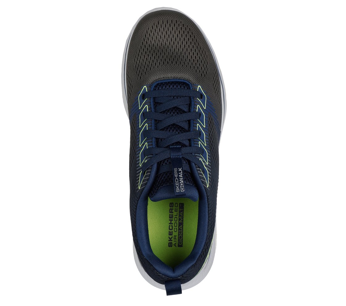 GO WALK 7 - HAHN, NAVY/LIME Footwear Top View