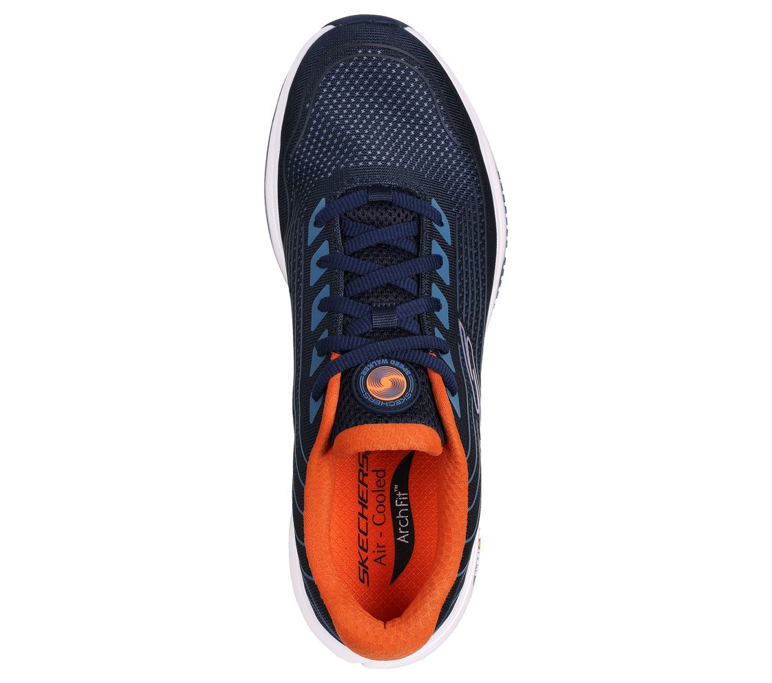 GO WALK SPEED WALKER, NAVY/ORANGE Footwear Top View
