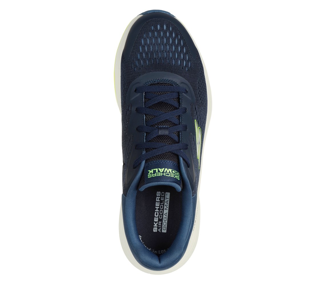 GO WALK MAX WALKER - AUGUSTUS, NAVY/LIME Footwear Top View