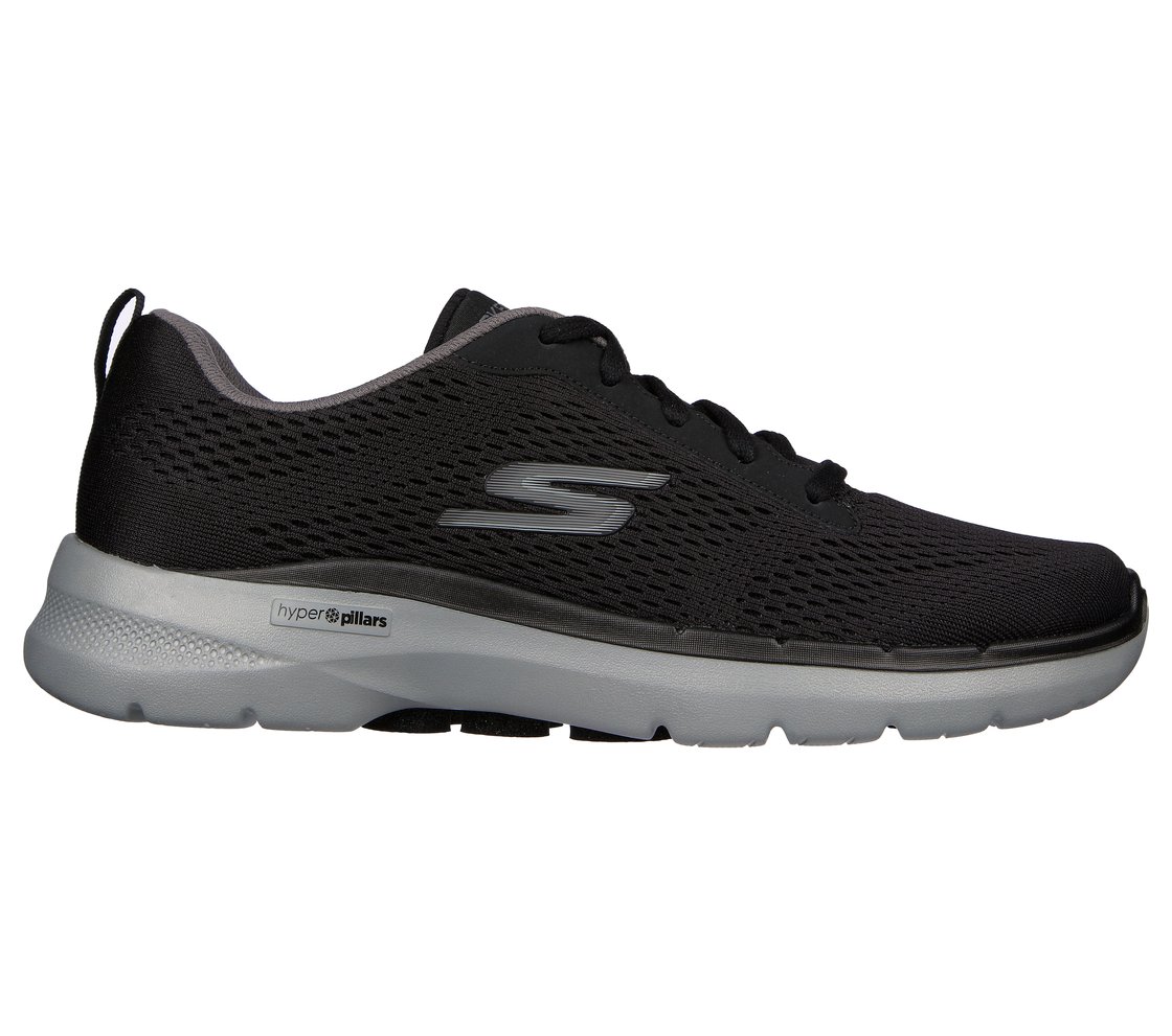 GO WALK 6 - AVALO 2, BLACK/GREY Footwear Right View