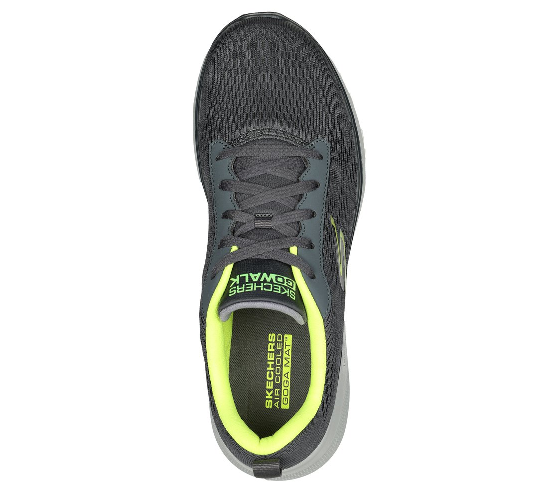 GO WALK 6 - AVALO 2, DARK GREY Footwear Top View