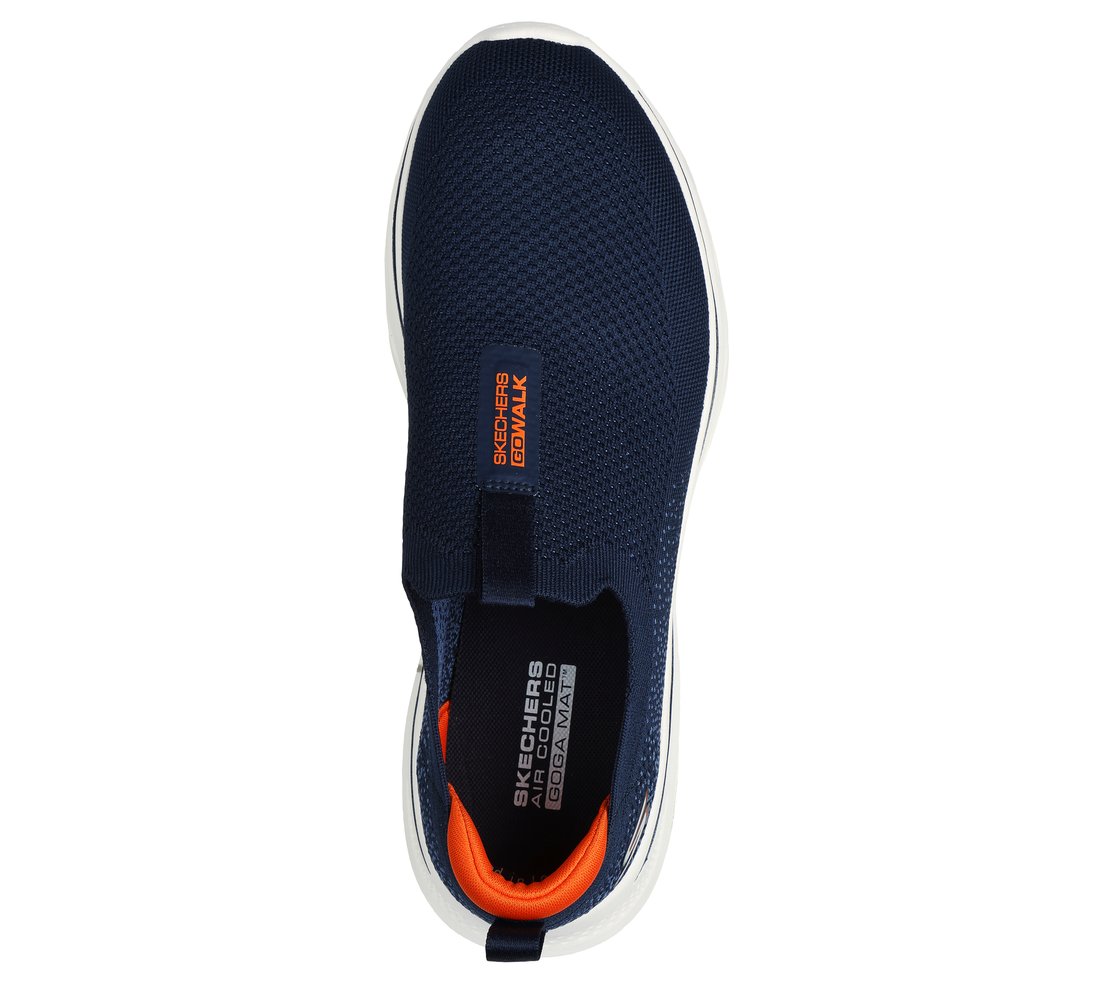 GO WALK 7, NVY/ORNG Footwear Top View