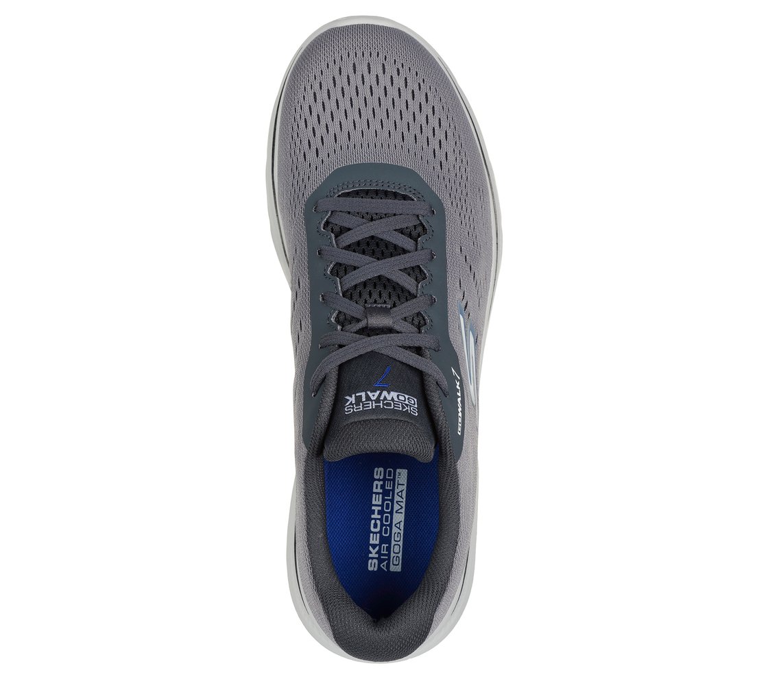 GO WALK 7 - AVALO 2, GRAY/BLUE Footwear Top View