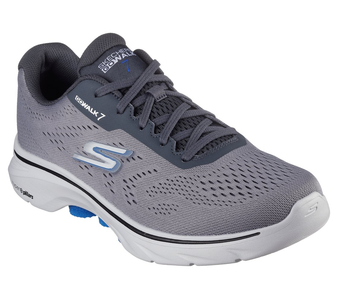 GO WALK 7 - AVALO 2, GRAY/BLUE Footwear Right View