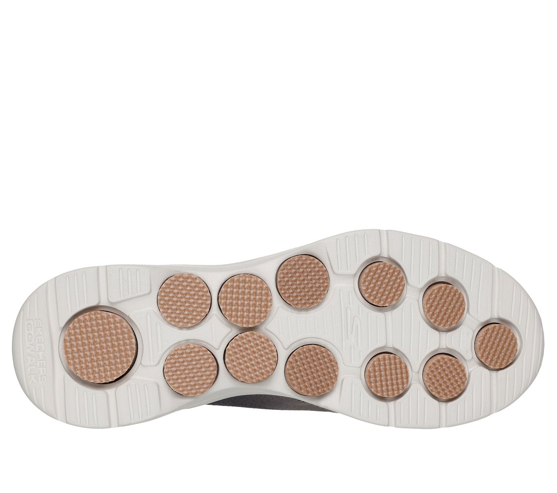 GO WALK 7 - EASY ON 2, BLACK/TAN Footwear Bottom View