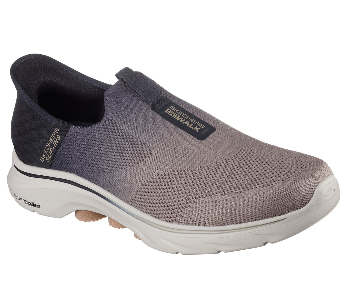 GO WALK 7 - EASY ON 2, BLACK/TAN Footwear Right View