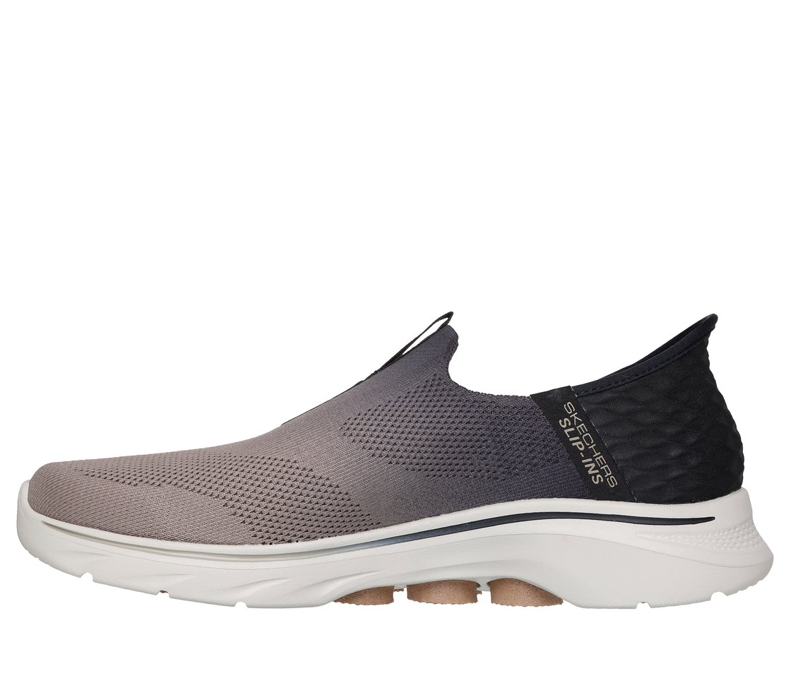GO WALK 7 - EASY ON 2, BLACK/TAN Footwear Left View