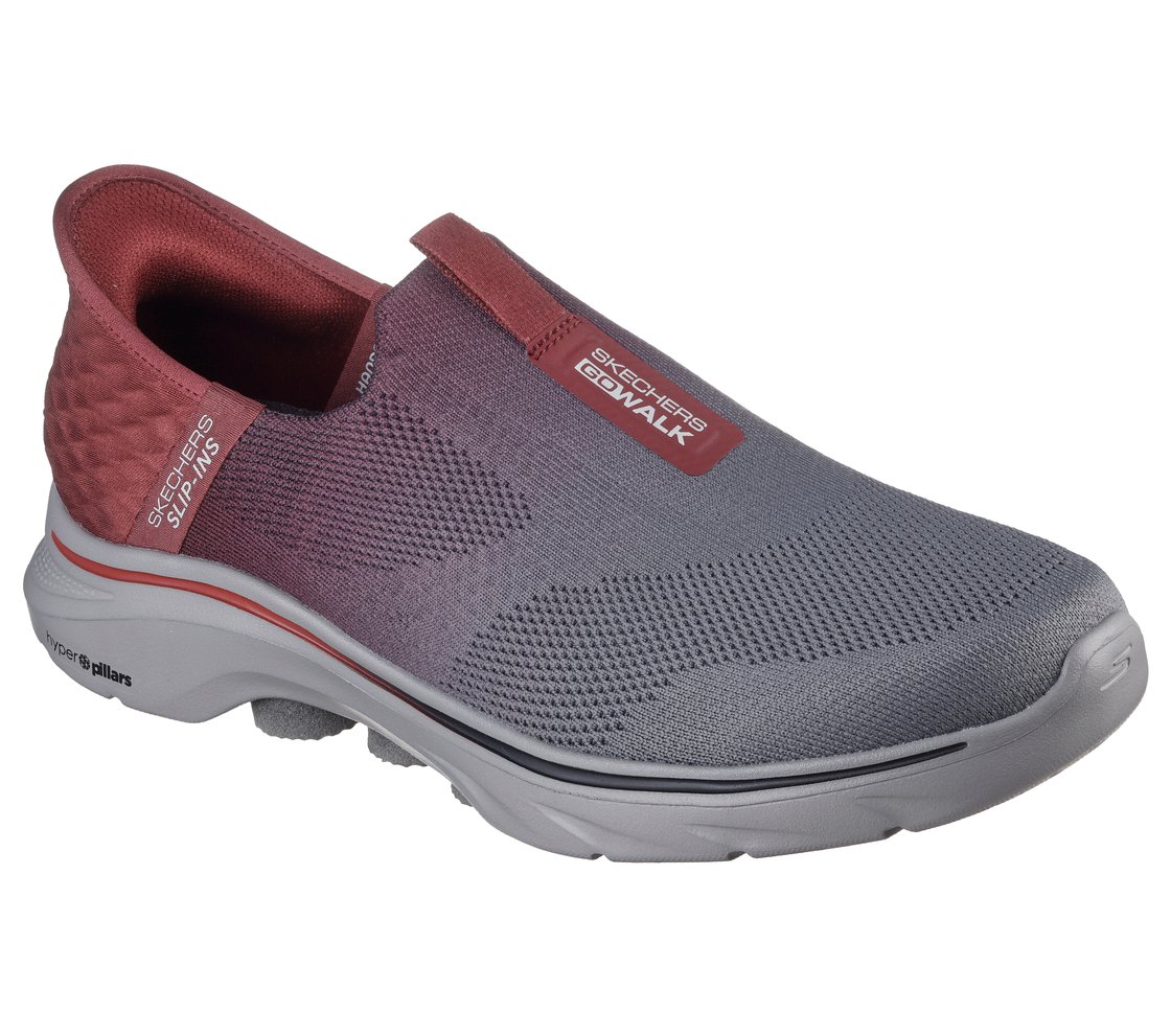 SKECHERS SLIP-INS: GO WALK 7 - EASY ON 2, RED GRAY