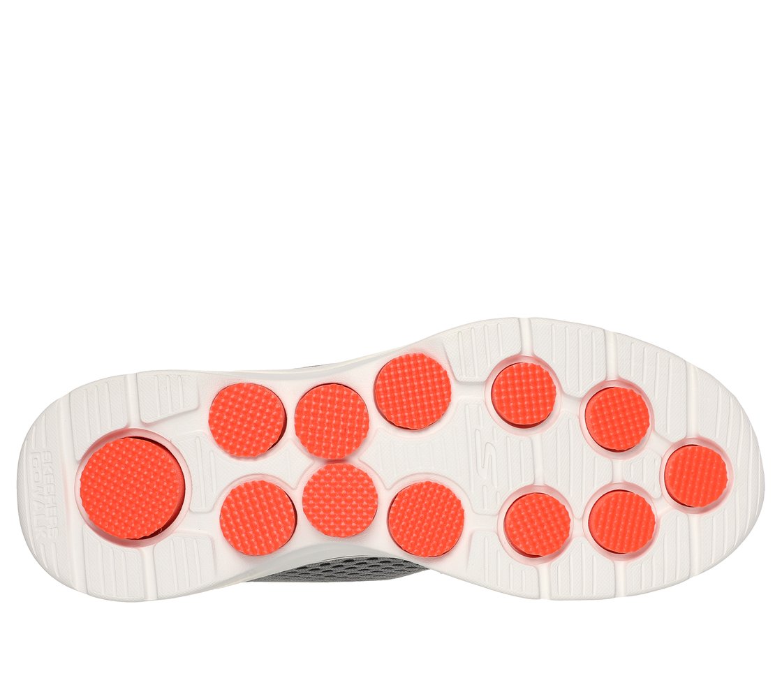GO WALK 7 - FREE HAND 2, GREY/ORANGE Footwear Bottom View