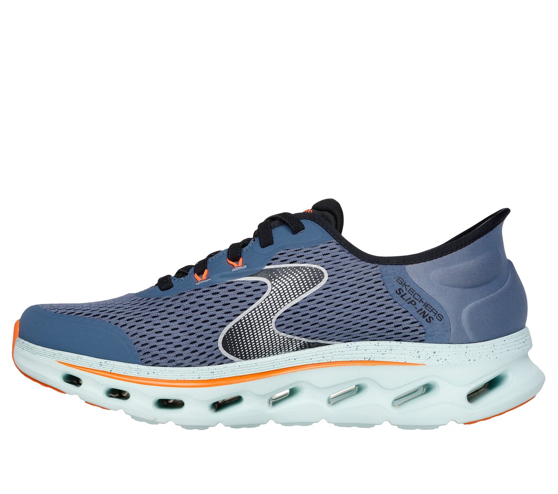 GO WALK GLIDE-STEP 2.0 - ZAND, NAVY/ORANGE Footwear Left View