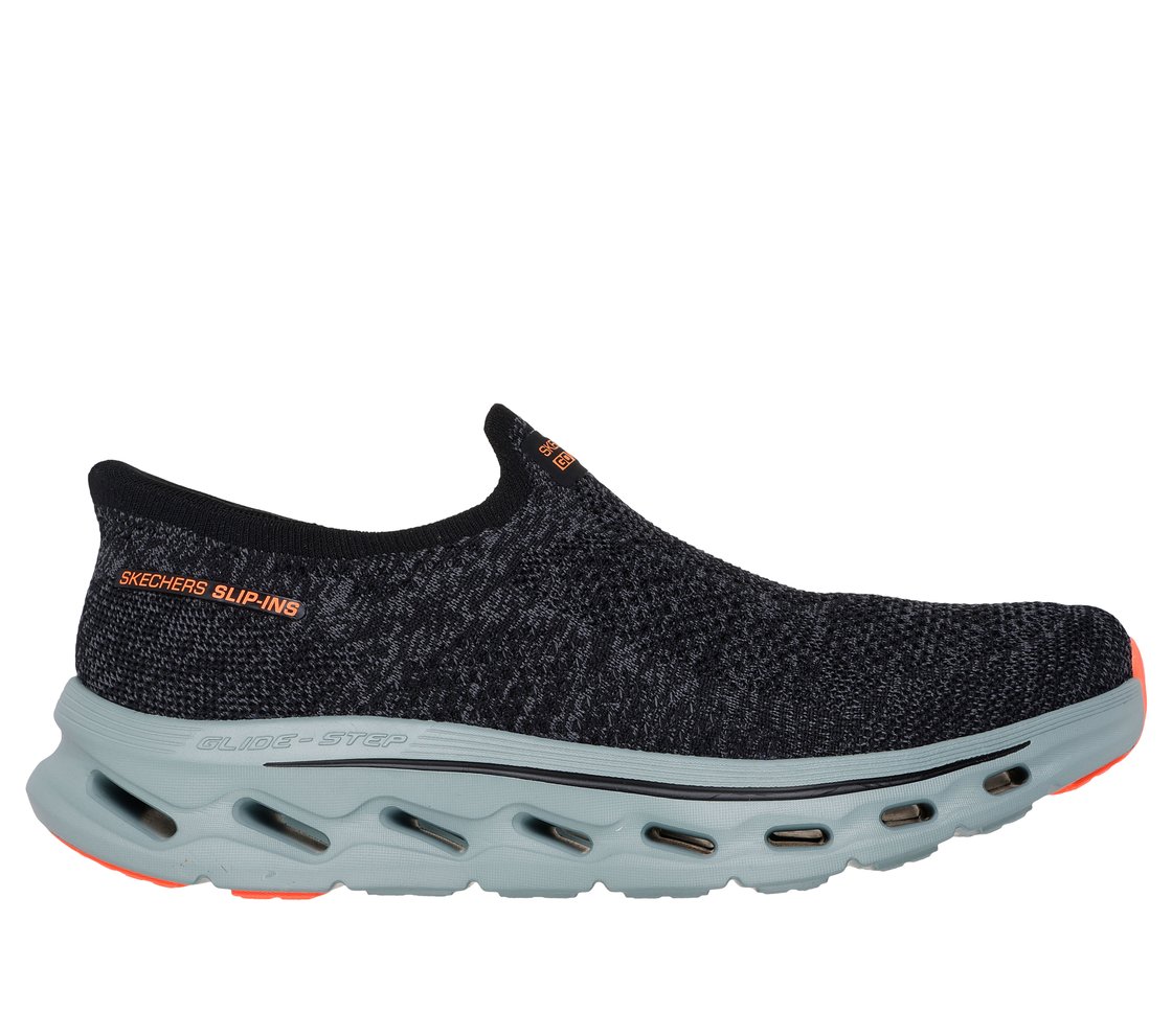 GO WALK GLIDE-STEP 2.0 - CALE, BLACK/GREY Footwear Lateral View