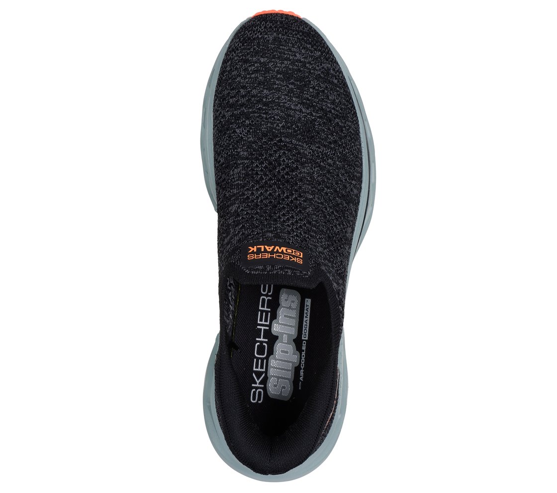 GO WALK GLIDE-STEP 2.0 - CALE, BLACK/GREY Footwear Top View