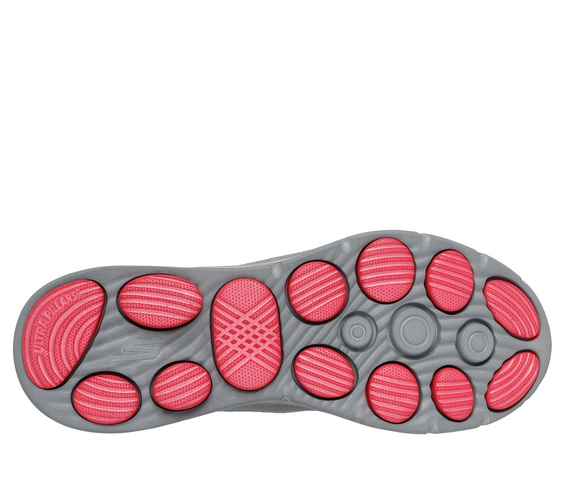 GO WALK 8 - GABE, CHARCOAL/RED Footwear Bottom View