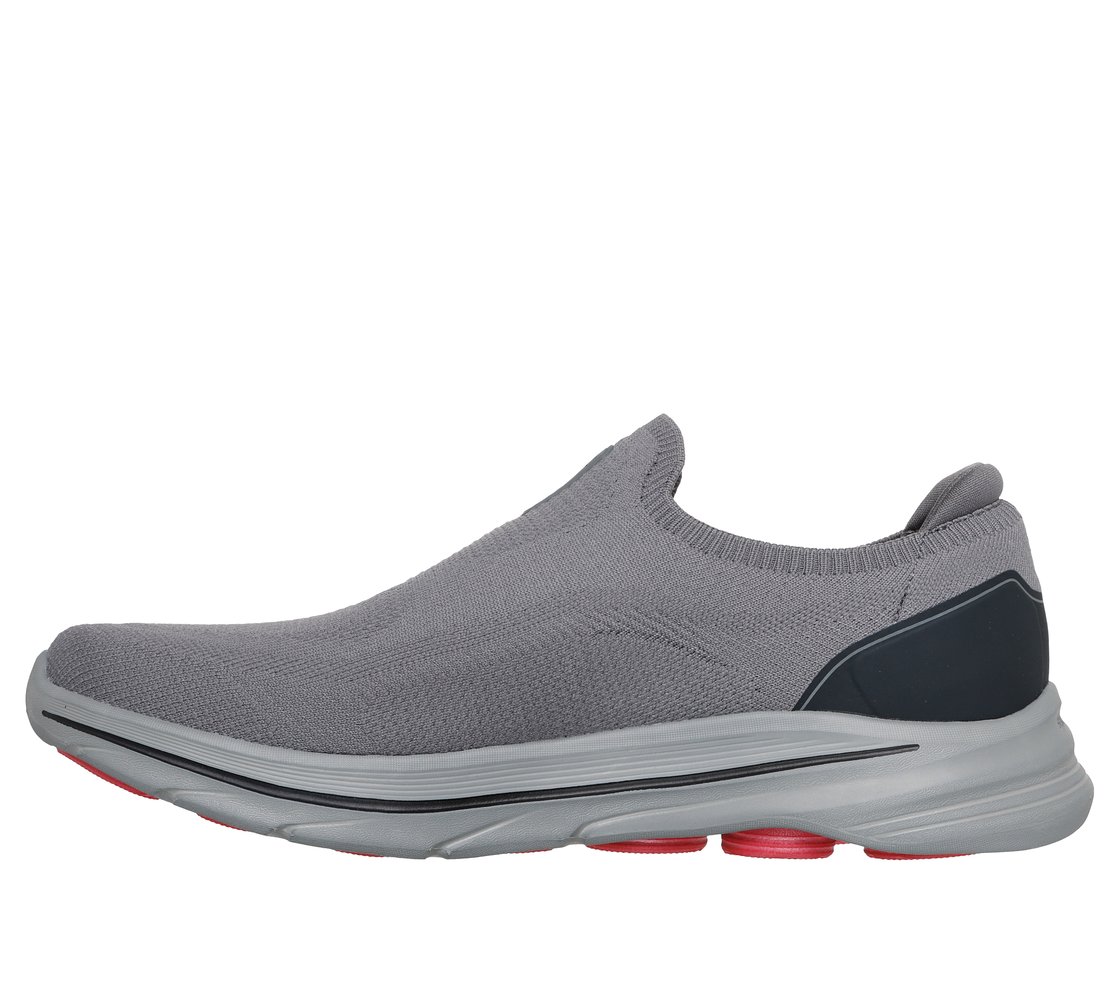 GO WALK 8 - GABE, CHARCOAL/RED Footwear Left View
