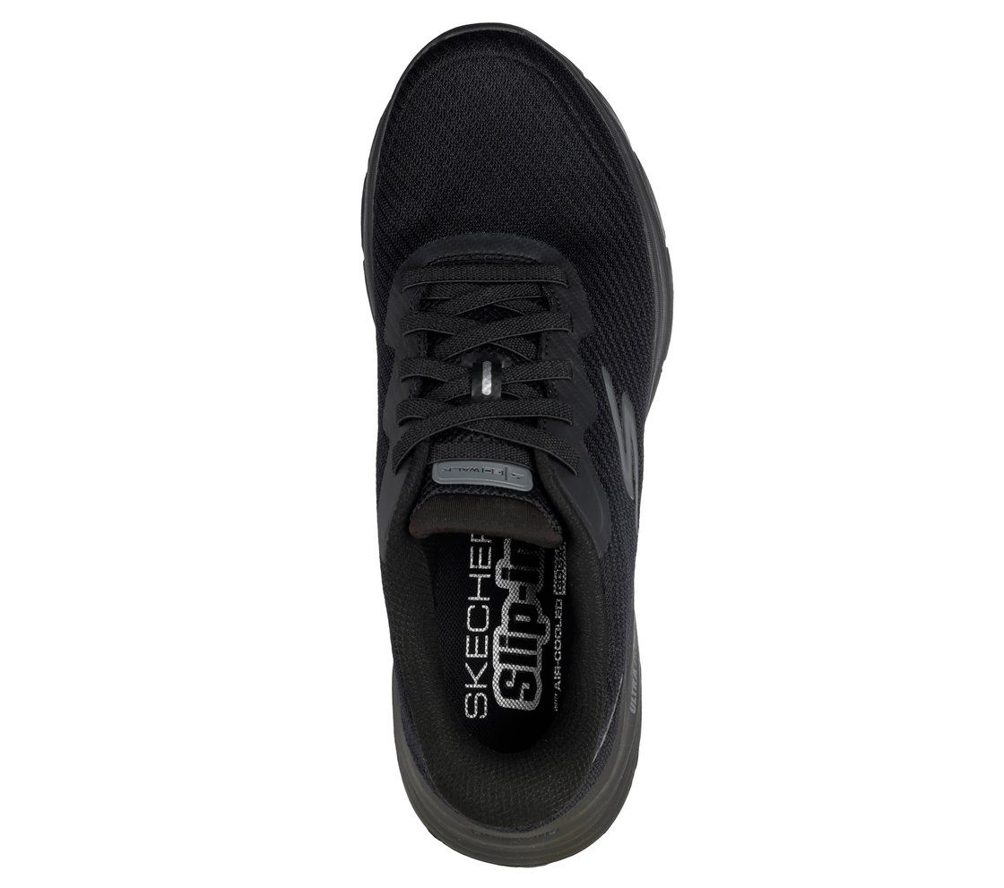 GO WALK 8 - PATE, BLACK Footwear Top View
