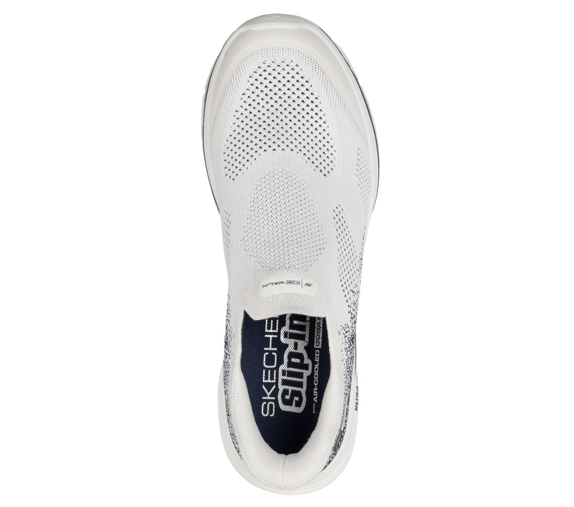 GO WALK 8 - PELAYO, WHITE/NAVY Footwear Top View