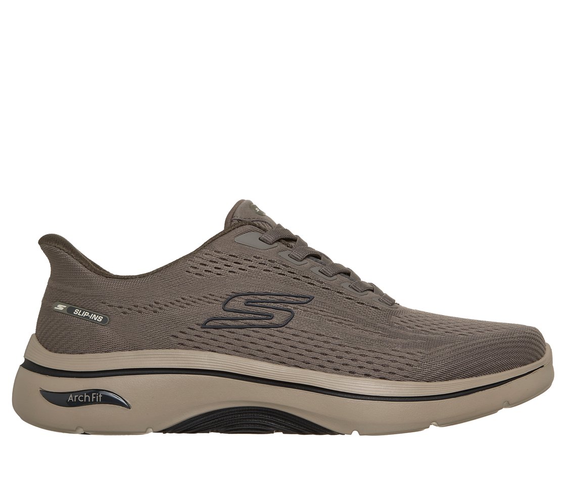 GO WALK ARCH FIT 2, DARK TAUPE Footwear Lateral View