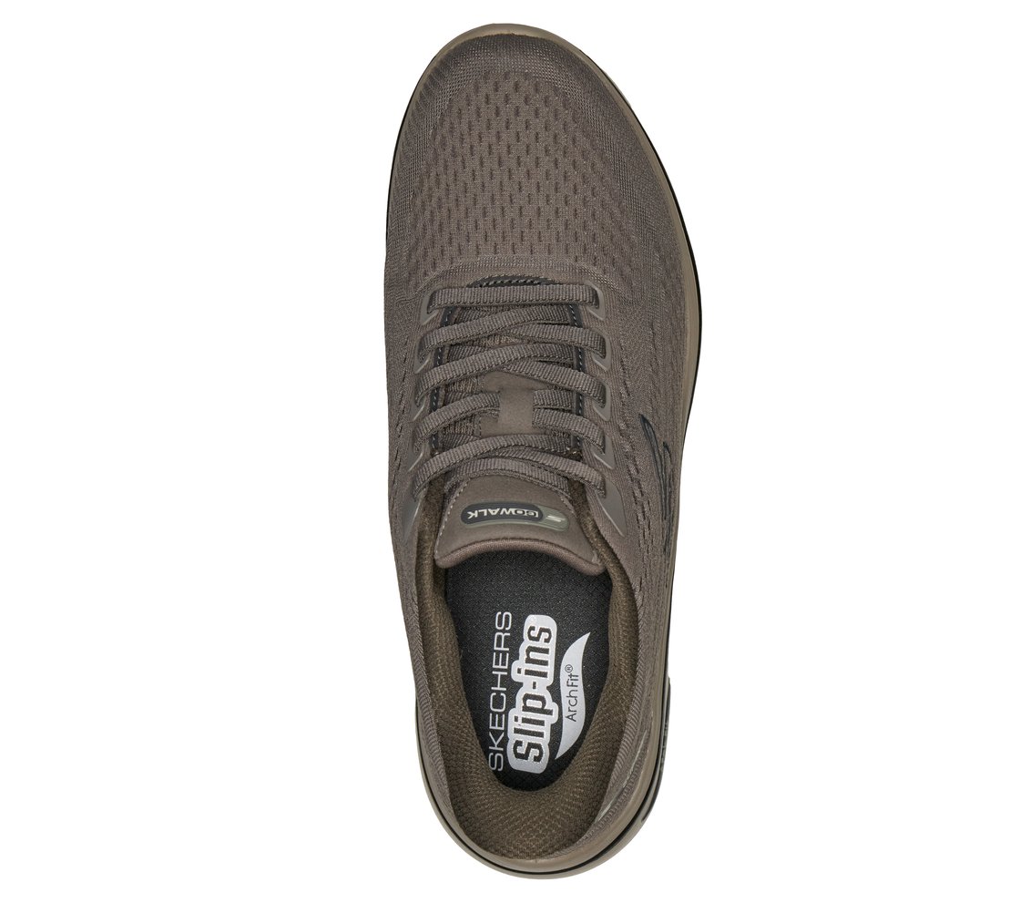 GO WALK ARCH FIT 2, DARK TAUPE Footwear Top View
