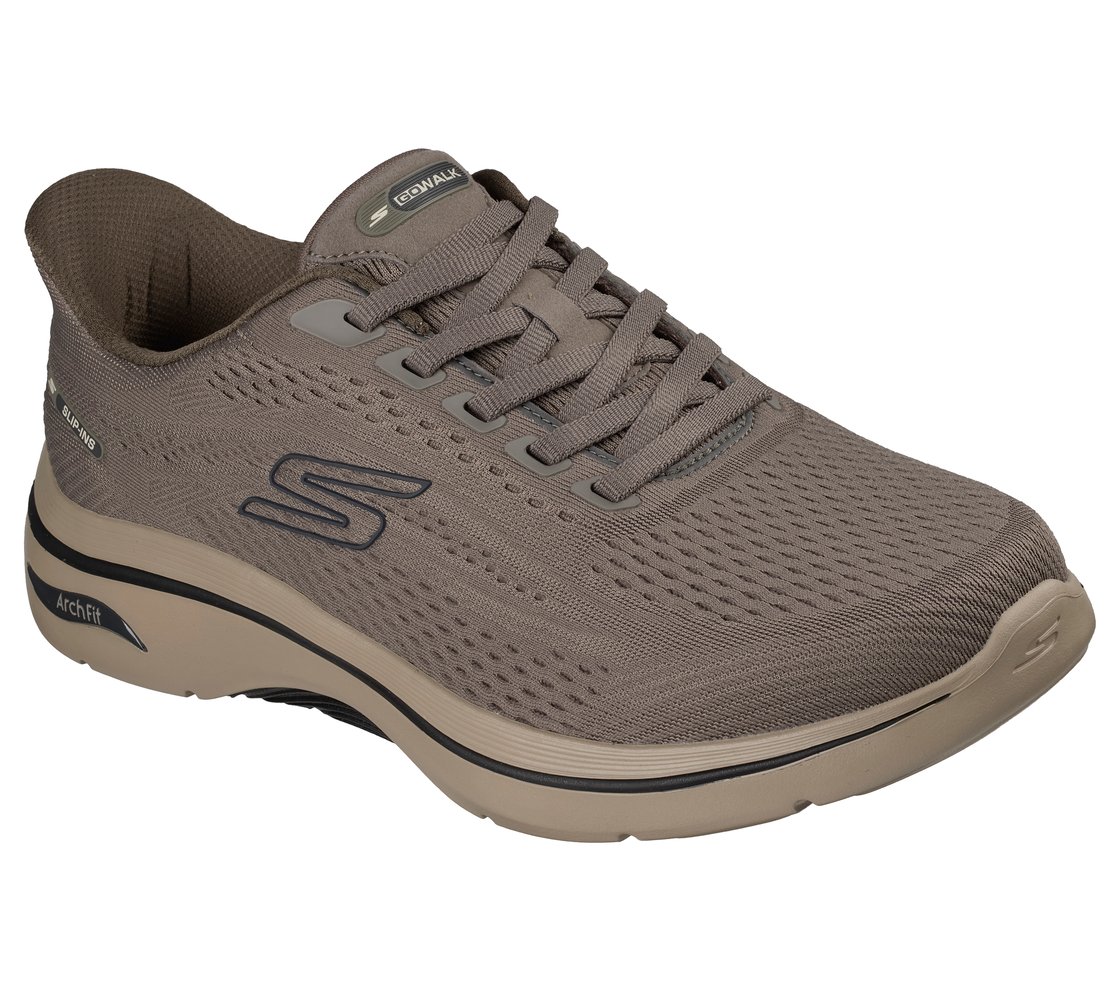 GO WALK ARCH FIT 2, DARK TAUPE Footwear Right View