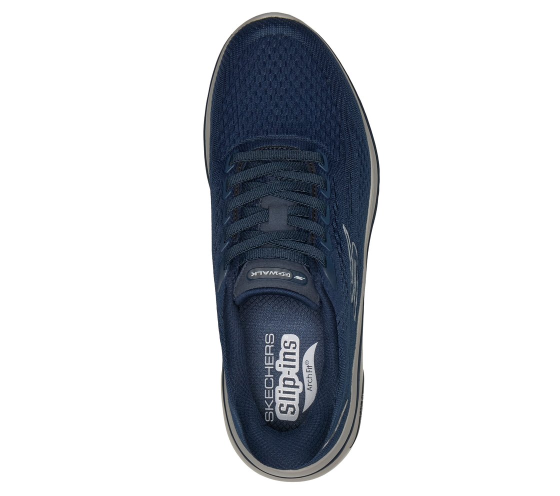 GO WALK ARCH FIT 2, NAVY/GRAY Footwear Top View