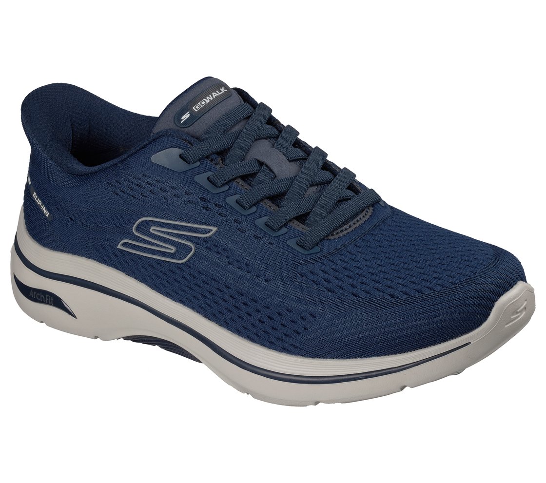 GO WALK ARCH FIT 2, NAVY/GRAY Footwear Right View