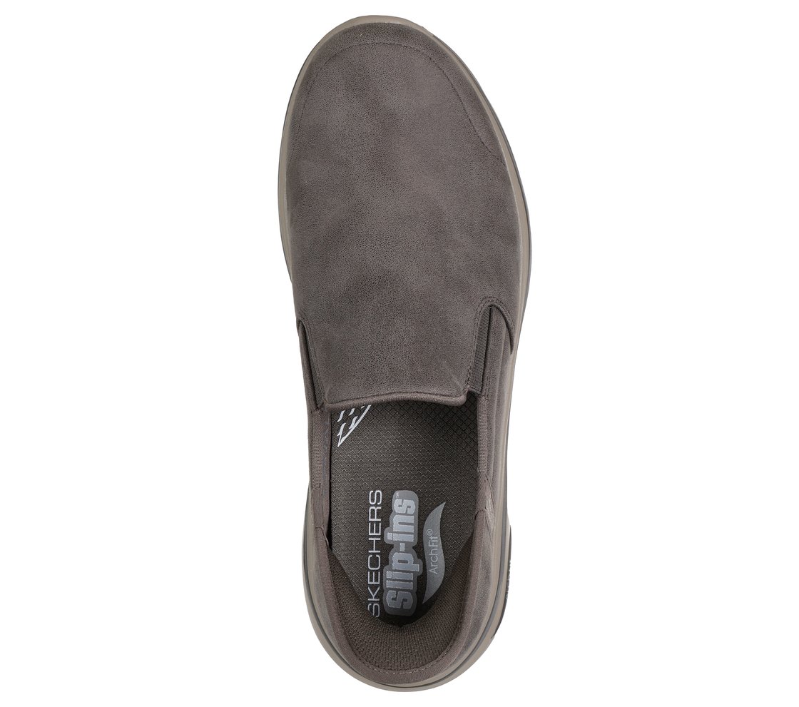 GO WALK ARCH FIT 2.0 - QUEST, DARK TAUPE Footwear Top View