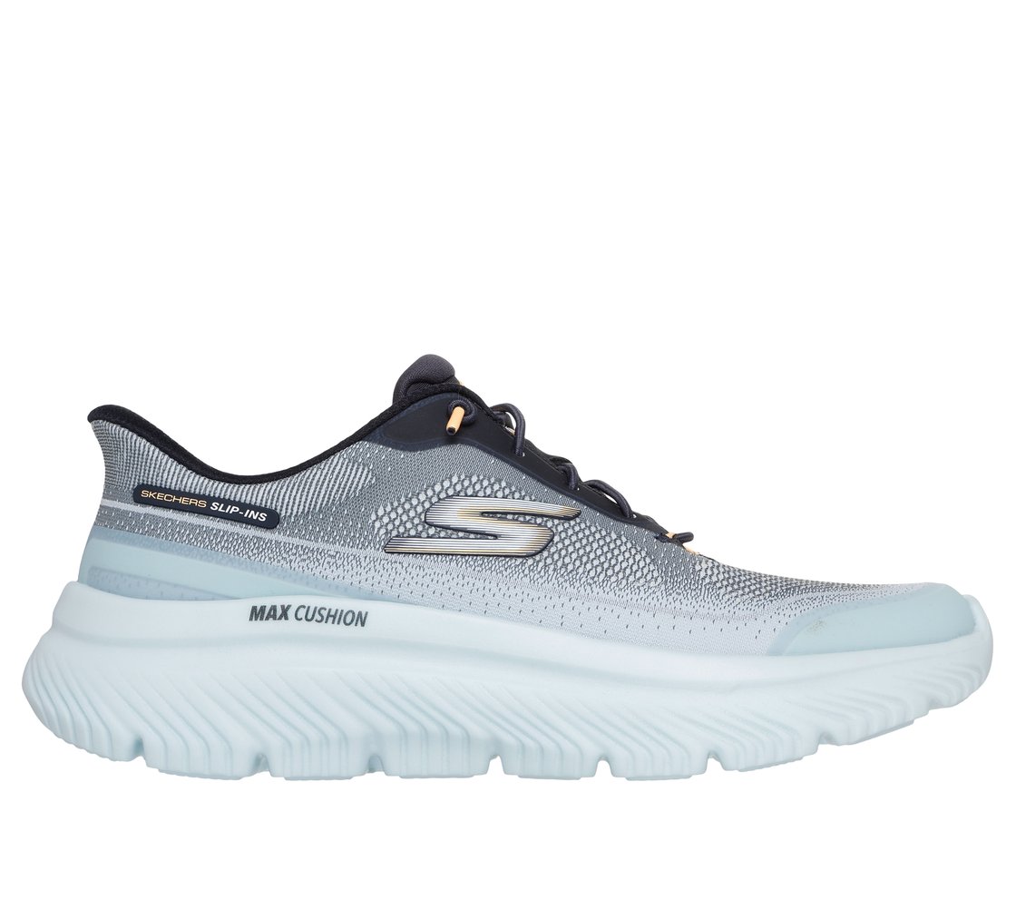 GO WALK MAX CUSHIONING HYPER, LT.BLUE Footwear Lateral View