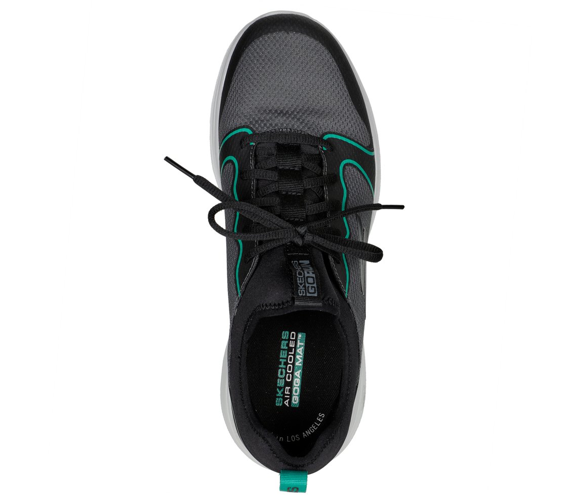 GO RUN FAST - VALIANCE, BLACK/GREEN Footwear Top View
