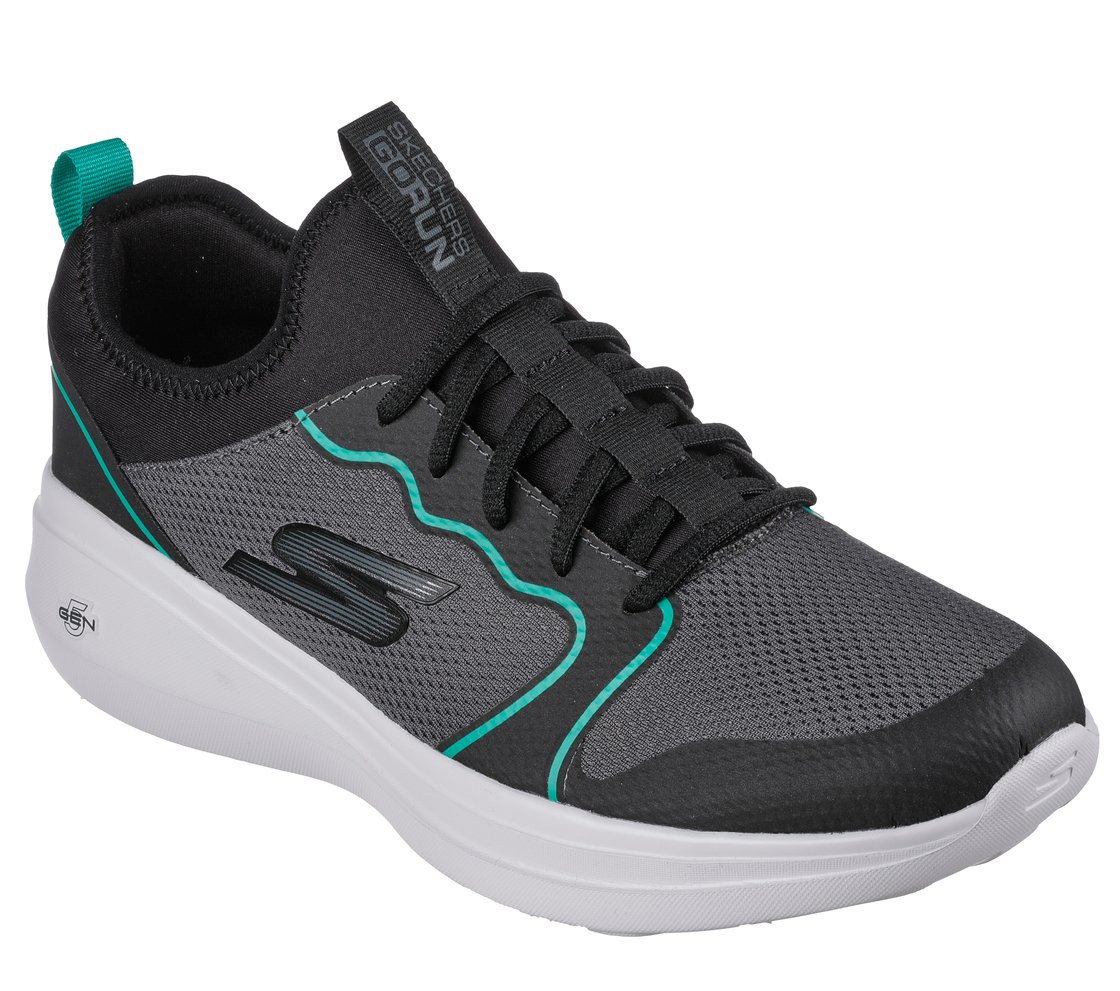 GO RUN FAST - VALIANCE, BLACK/GREEN Footwear Right View