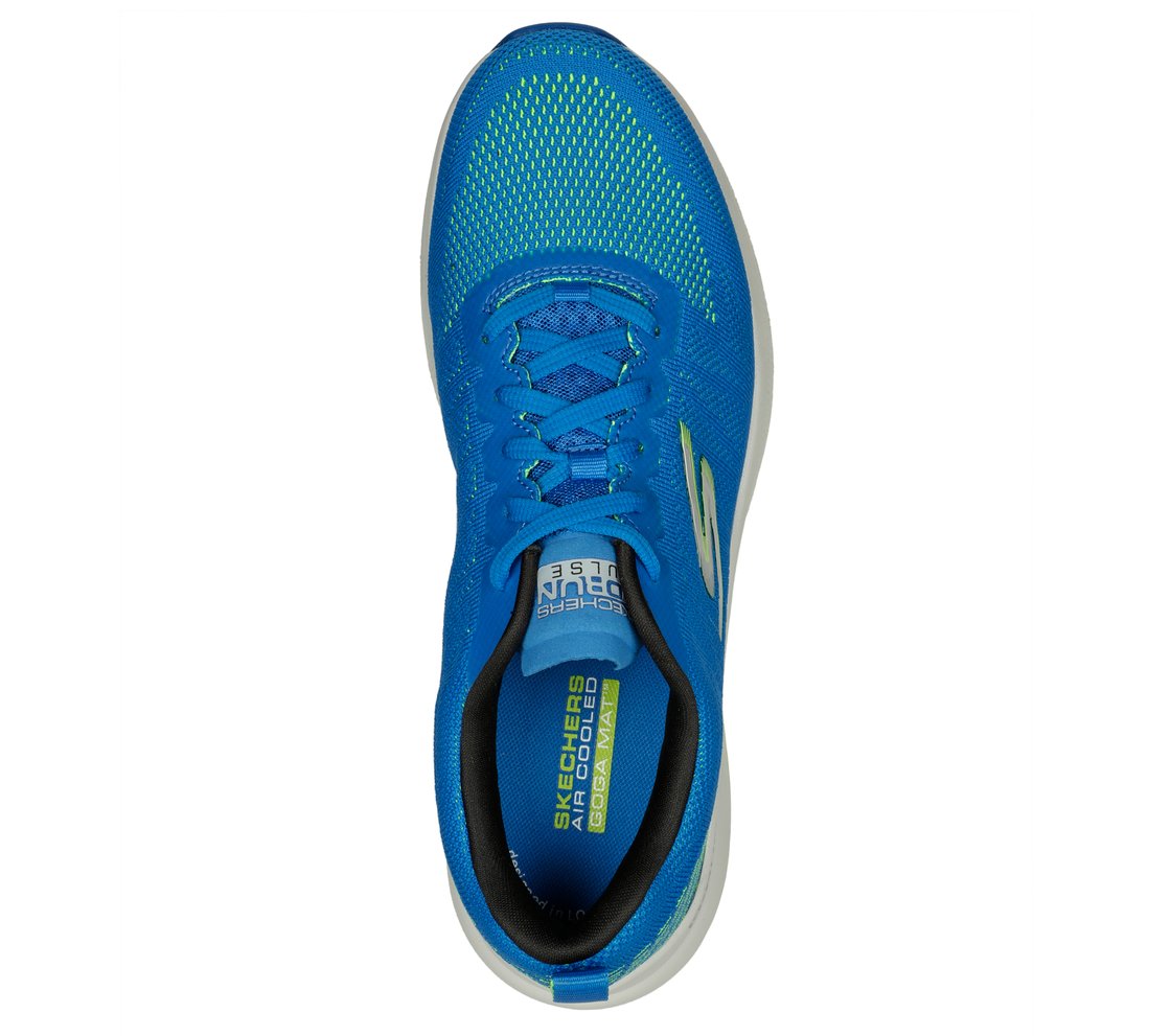 GO RUN PULSE - STRADA, BLUE/LIME Footwear Top View