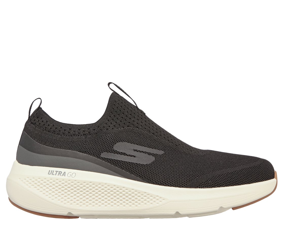 GO RUN ELEVATE - UPRAISE, BLACK/WHITE Footwear Lateral View