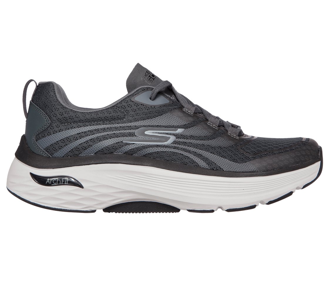 MAX CUSHIONING ARCH FIT -ENIG, CHARCOAL/BLACK Footwear Lateral View