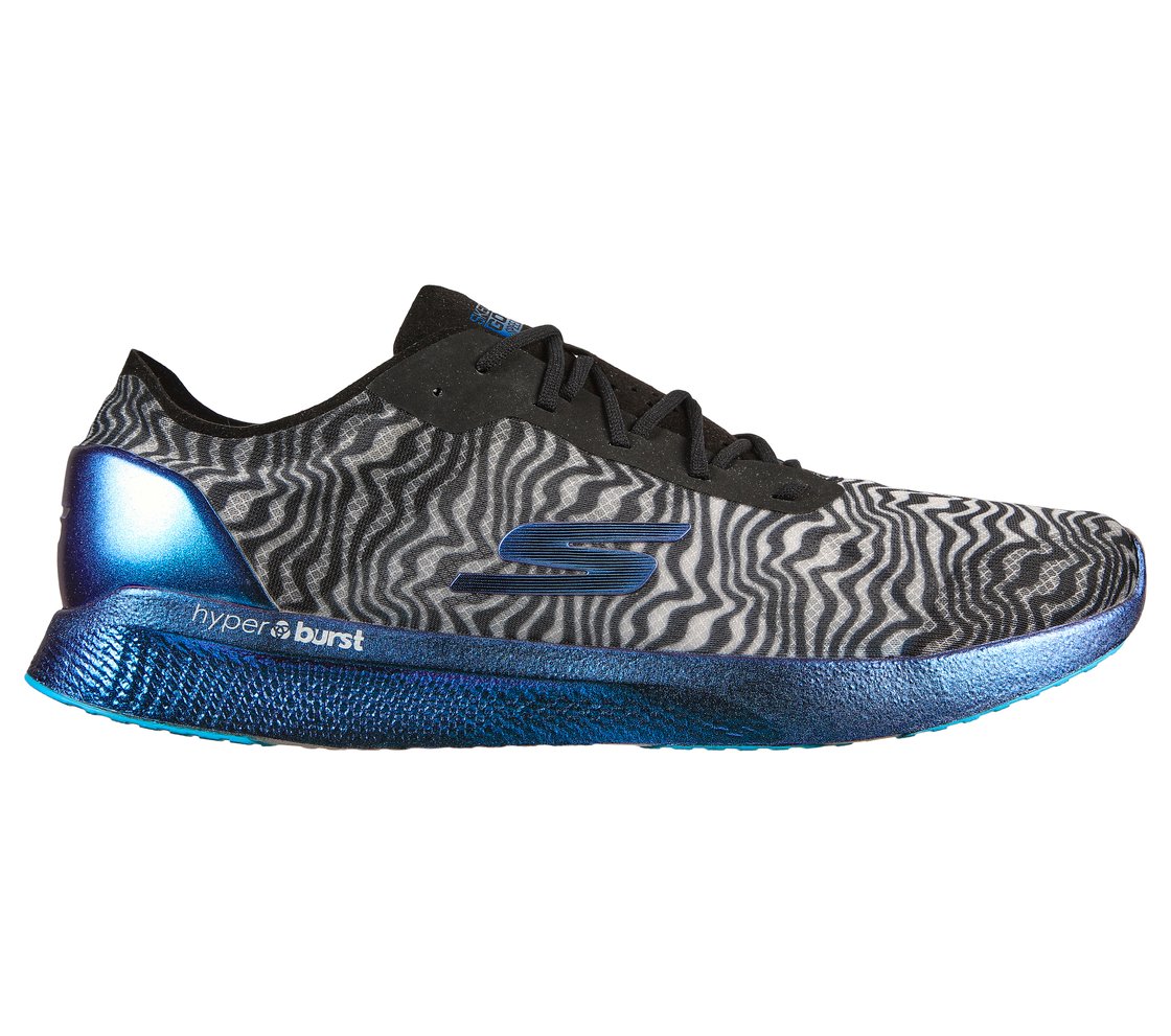 SPEED 6 CLOAK HYPER, BLACK/BLUE Footwear Lateral View