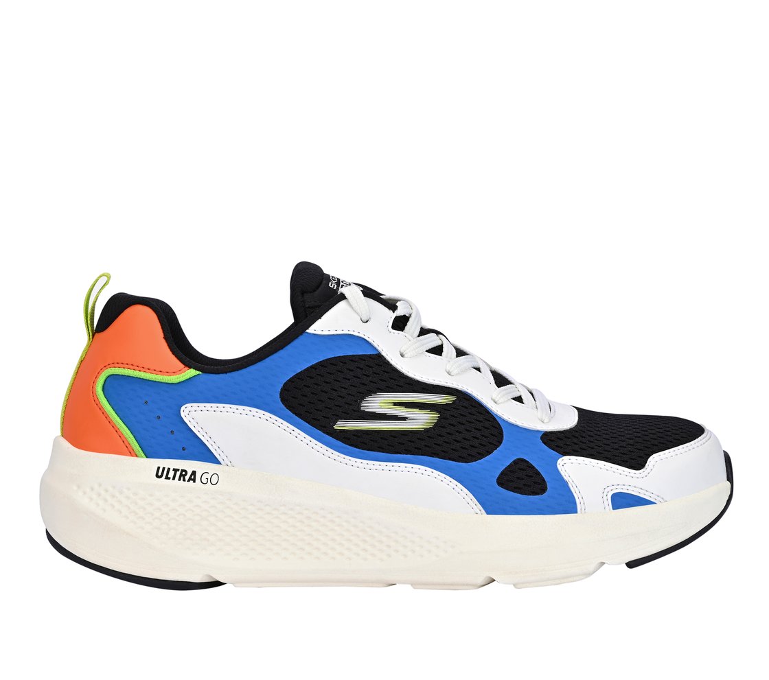 GO RUN ELEVATE, BLACK/MULTI Footwear Lateral View