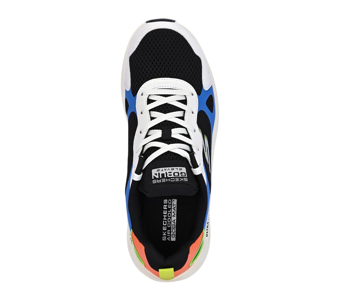 GO RUN ELEVATE, BLACK/MULTI Footwear Top View