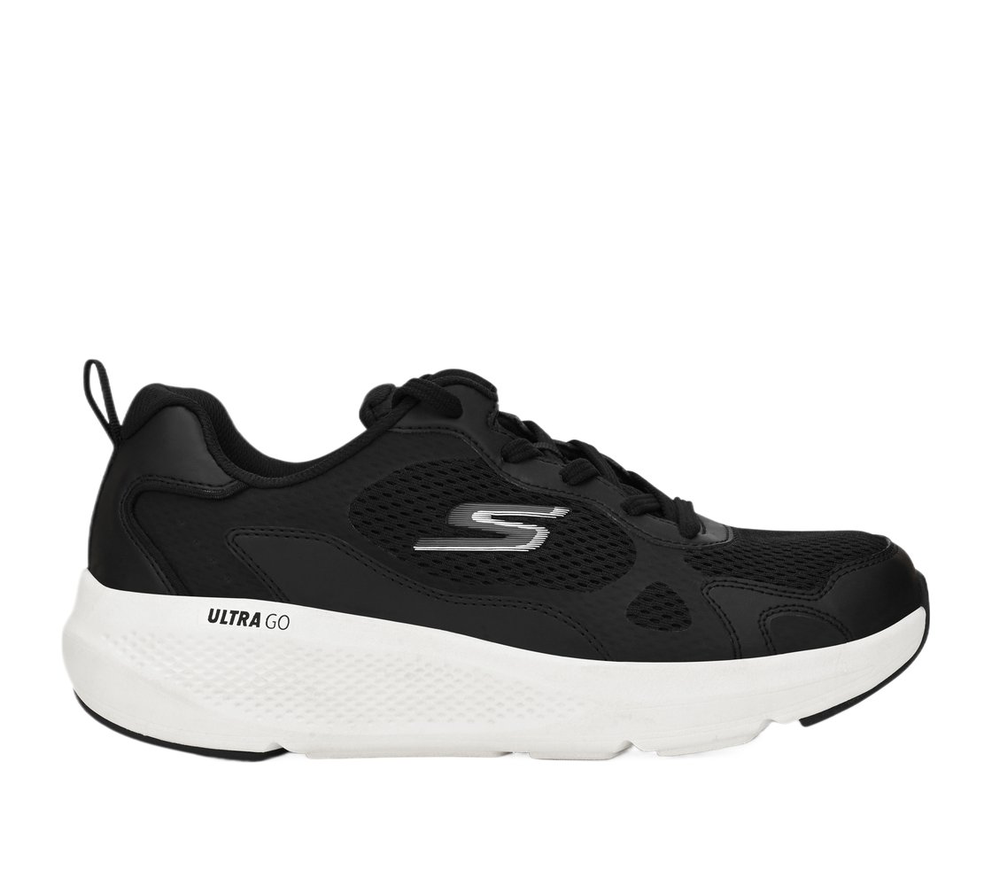 GO RUN ELEVATE, BLACK/WHITE Footwear Lateral View