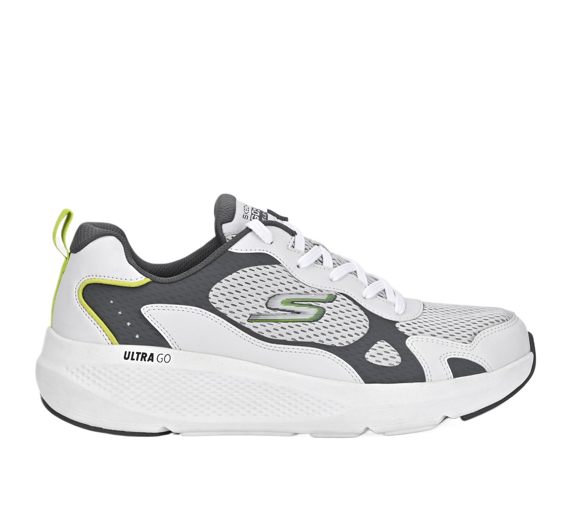GO RUN ELEVATE, GRAY/LIME Footwear Lateral View