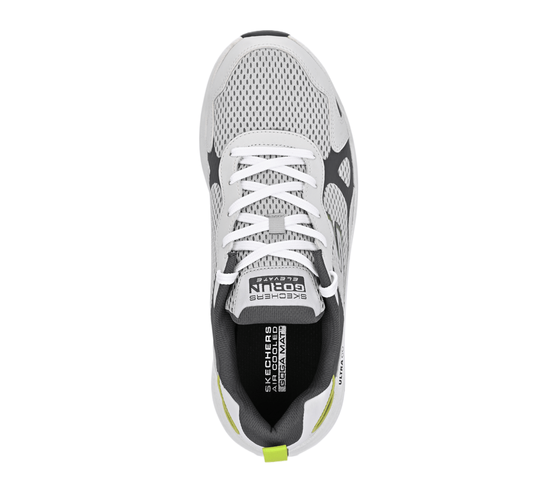 GO RUN ELEVATE, GRAY/LIME Footwear Top View