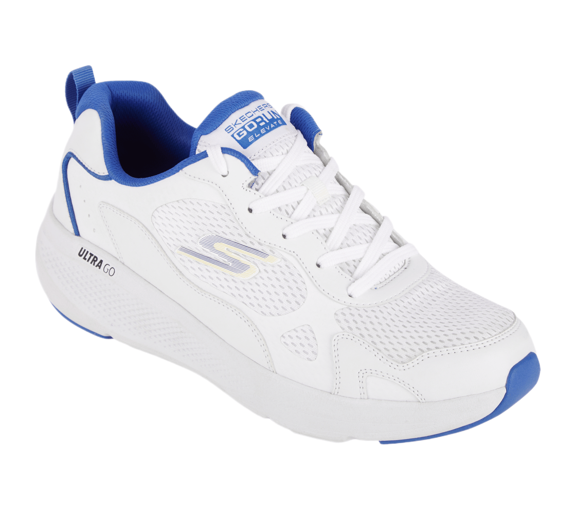 GO RUN ELEVATE, WHITE/NAVY Footwear Right View