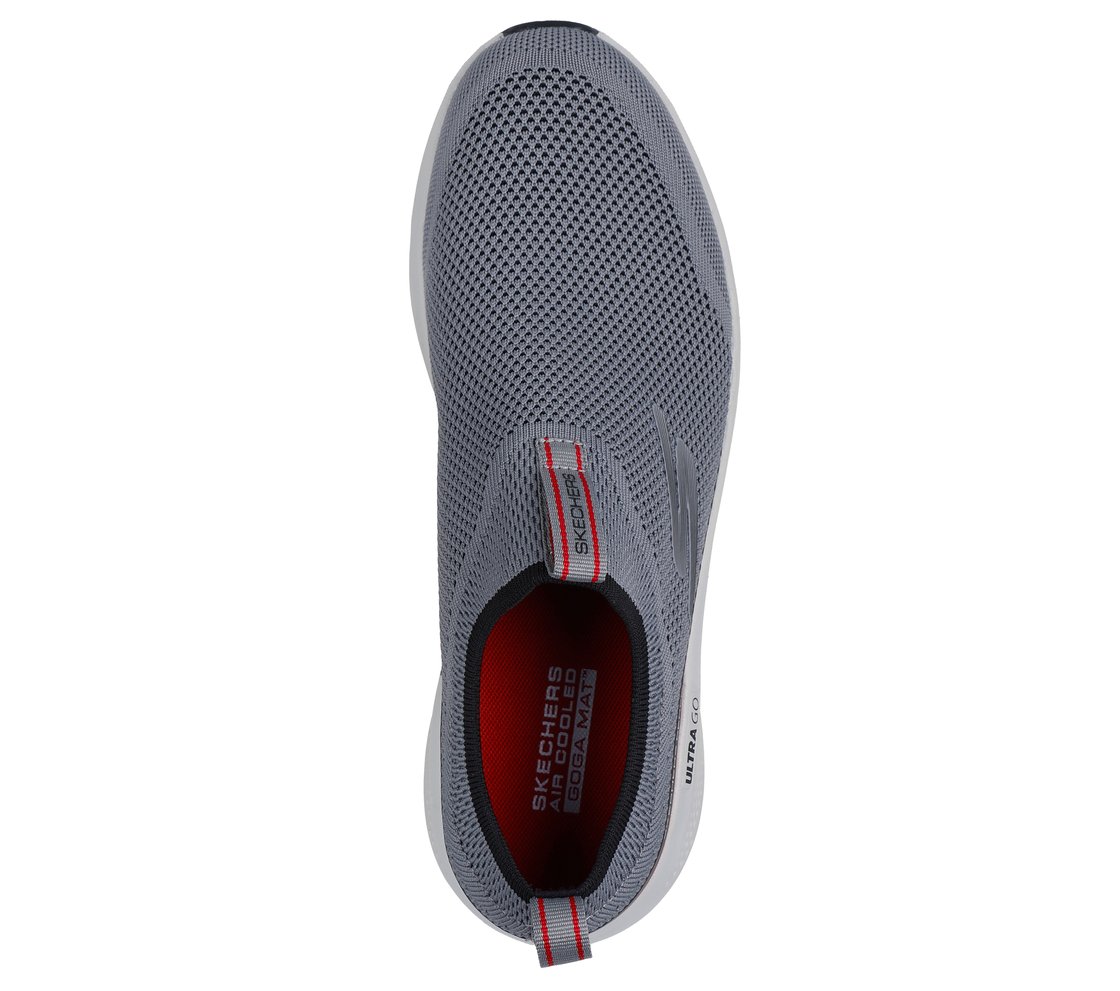 GO RUN ELEVATE - UPLIFT, GRAY/RED Footwear Top View