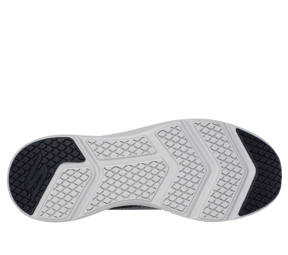GO RUN ELEVATE - UPLIFT, GRAY/RED Footwear Bottom View