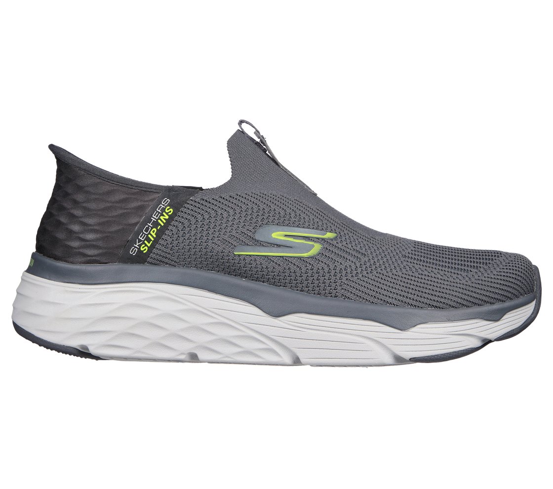 SKECHERS SLIP-INS: MAX CUSHIONING - ADVANTAGEOUS, GREY Footwear Lateral View