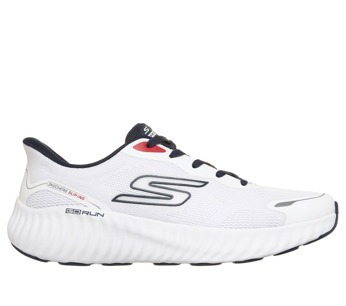 GO RUN NOW - REGENT, WHITE/NAVY Footwear Lateral View
