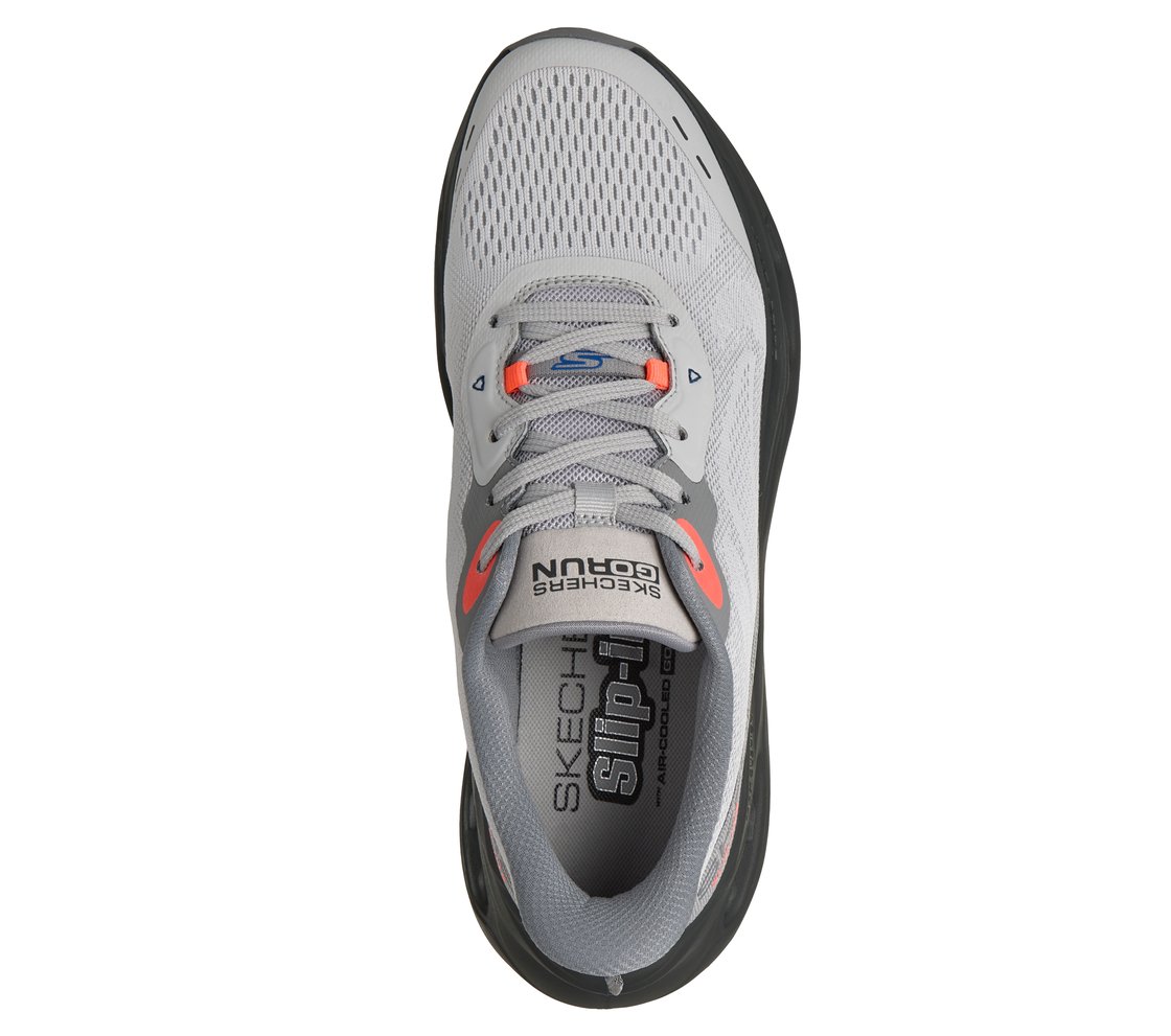 MAX CUSHIONING GLIDE-STEP - A, GRAY/BLACK Footwear Top View
