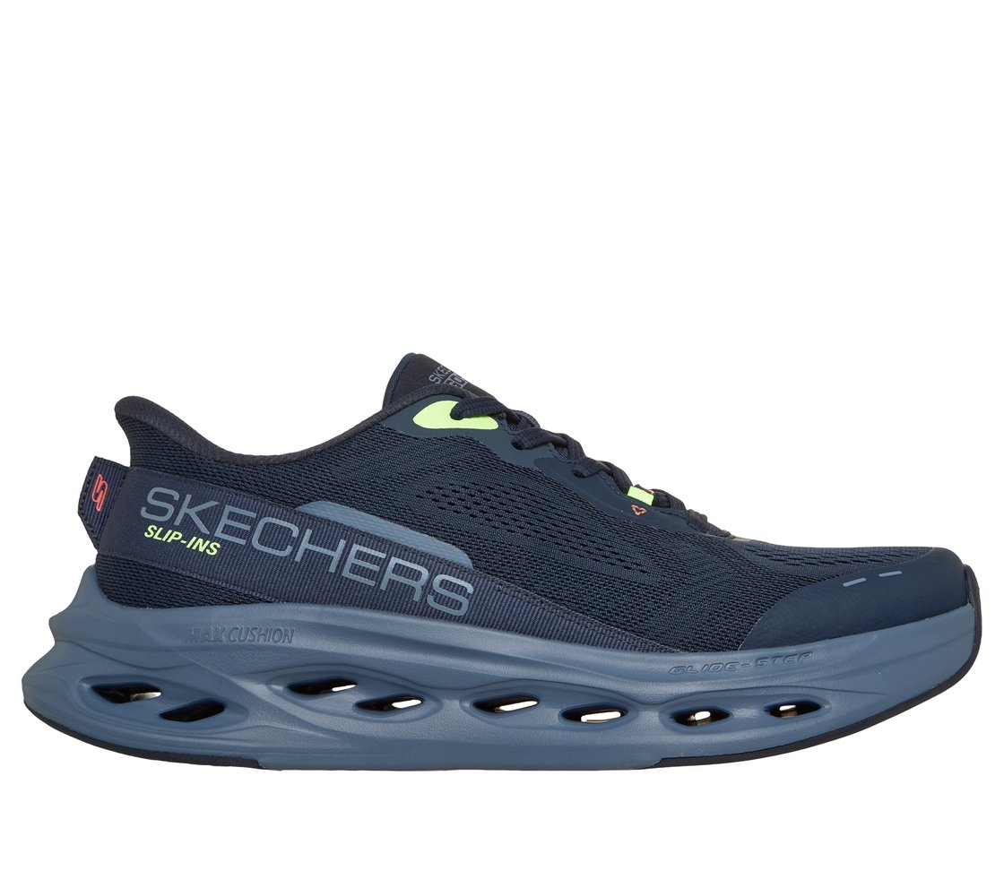 MAX CUSHIONING GLIDE-STEP - A, NAVY/MULTI Footwear Lateral View