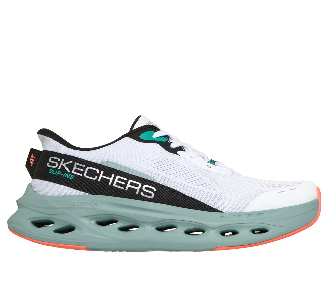 MAX CUSHIONING GLIDE-STEP - A, WHITE/MULTI Footwear Lateral View