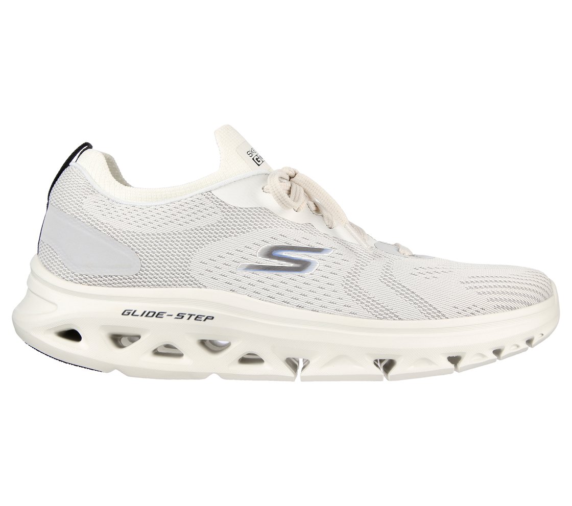 GO RUN GLIDE-STEP FLEX-RADAR, WHITE BLACK Footwear Lateral View