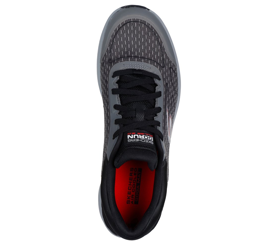 GO RUN PULSE 2.0 - CROSS ROAD, BLACK/CHARCOAL Footwear Top View