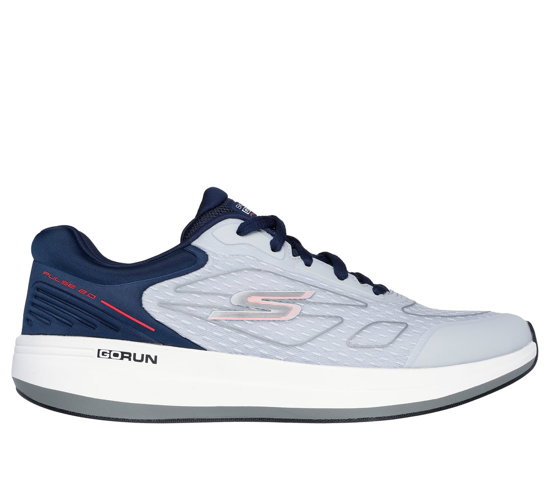 GO RUN PULSE 2.0 - CROSS ROAD, NAVY/GRAY Footwear Lateral View