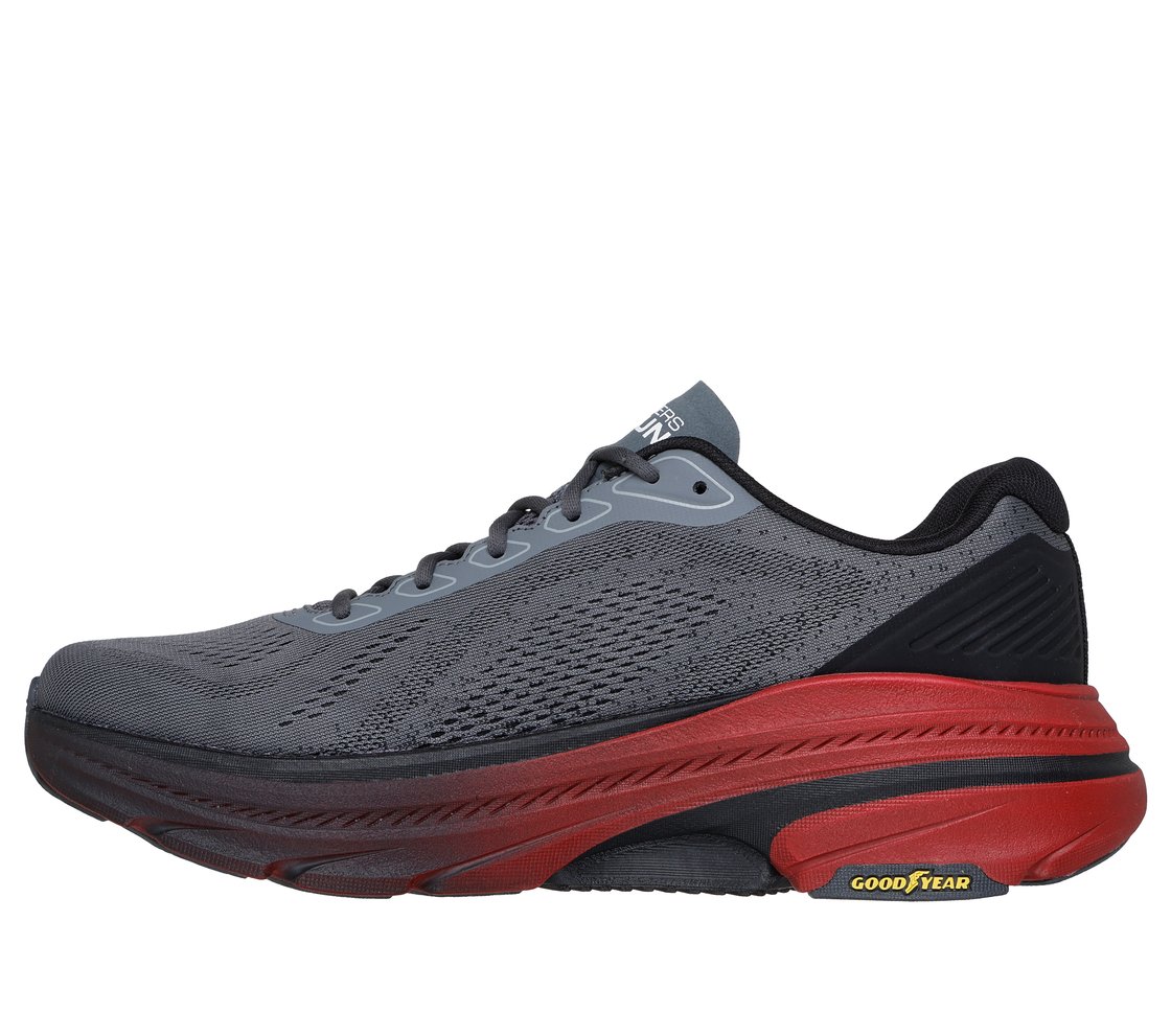 MAX CUSHIONING ARCH FIT 2, CHARCOAL/RED Footwear Left View